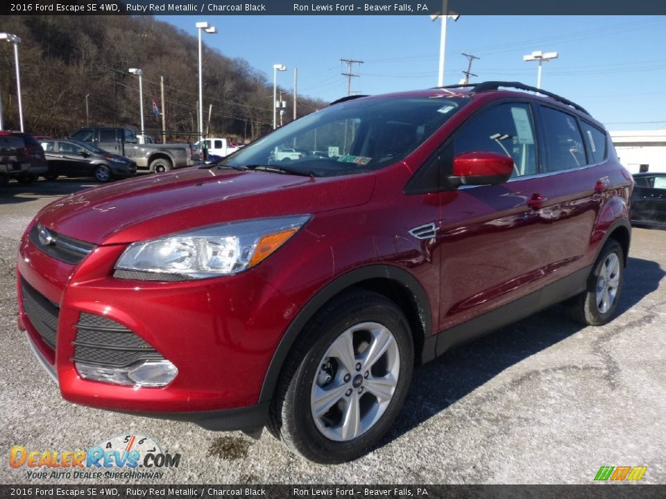 2016 Ford Escape SE 4WD Ruby Red Metallic / Charcoal Black Photo #7