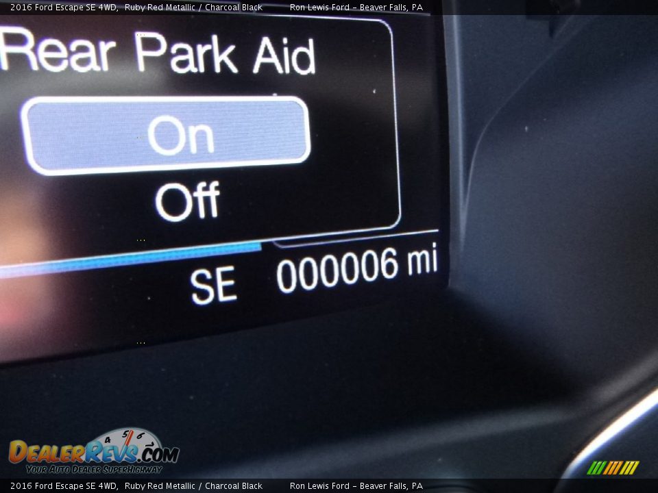 2016 Ford Escape SE 4WD Ruby Red Metallic / Charcoal Black Photo #20