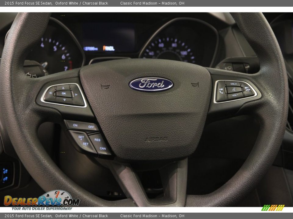 2015 Ford Focus SE Sedan Oxford White / Charcoal Black Photo #8