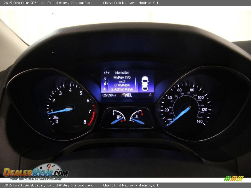 2015 Ford Focus SE Sedan Oxford White / Charcoal Black Photo #9