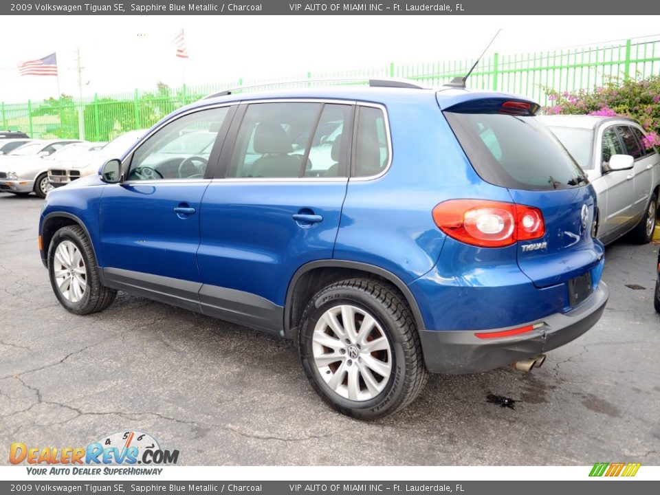 2009 Volkswagen Tiguan SE Sapphire Blue Metallic / Charcoal Photo #8