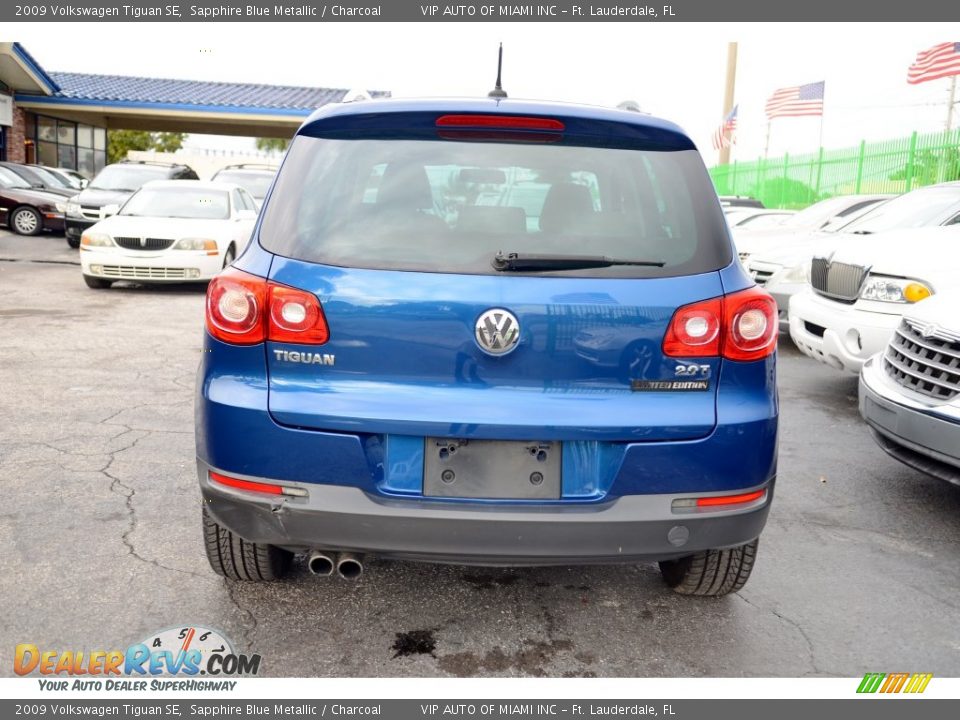 2009 Volkswagen Tiguan SE Sapphire Blue Metallic / Charcoal Photo #10
