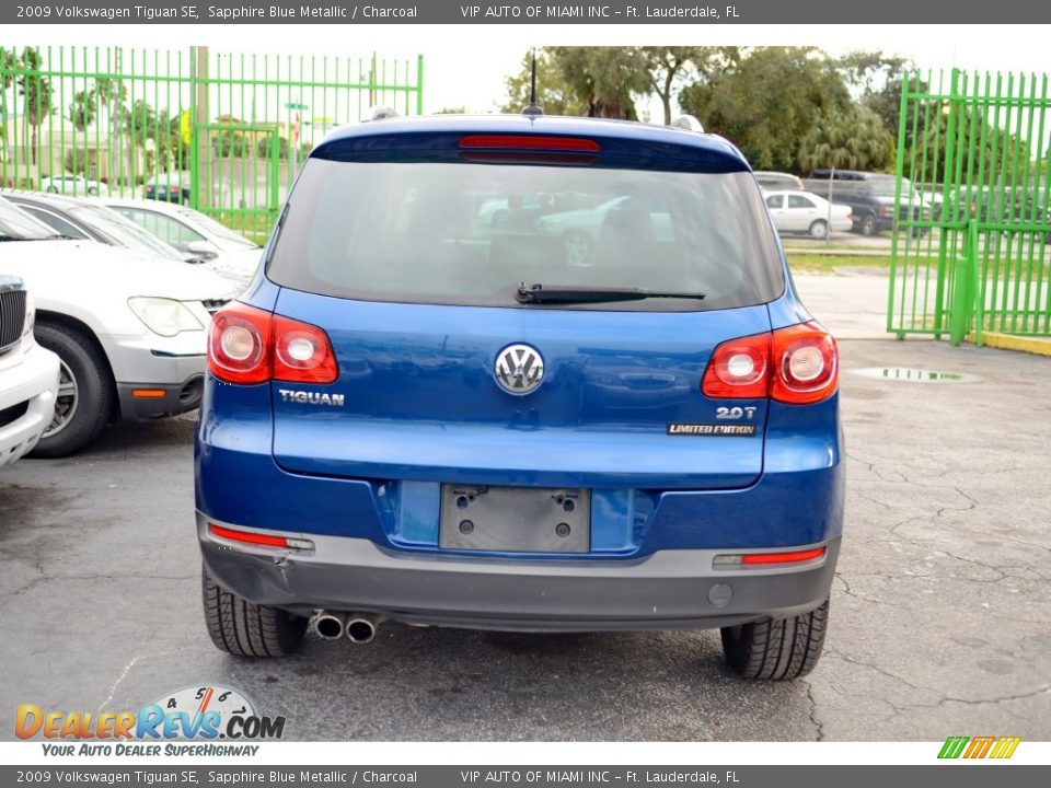 2009 Volkswagen Tiguan SE Sapphire Blue Metallic / Charcoal Photo #32