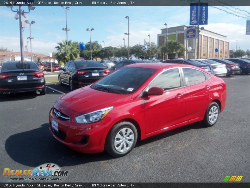 2016 Hyundai Accent SE Sedan Boston Red / Gray Photo #6