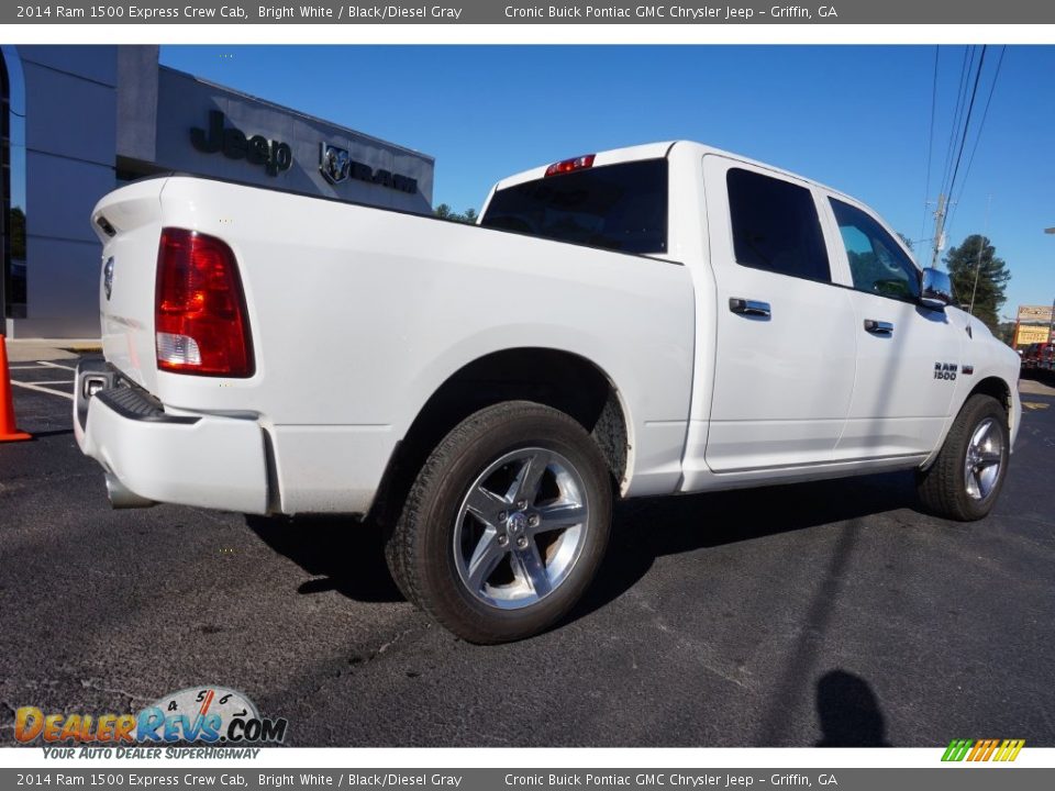 2014 Ram 1500 Express Crew Cab Bright White / Black/Diesel Gray Photo #7