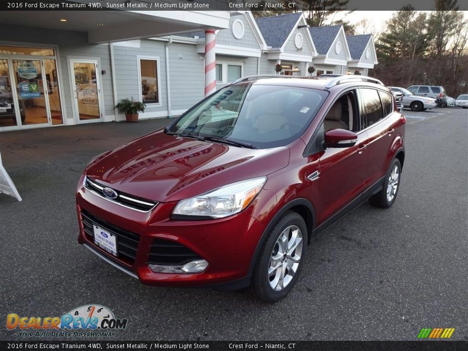 2016 Ford Escape Titanium 4WD Sunset Metallic / Medium Light Stone Photo #3