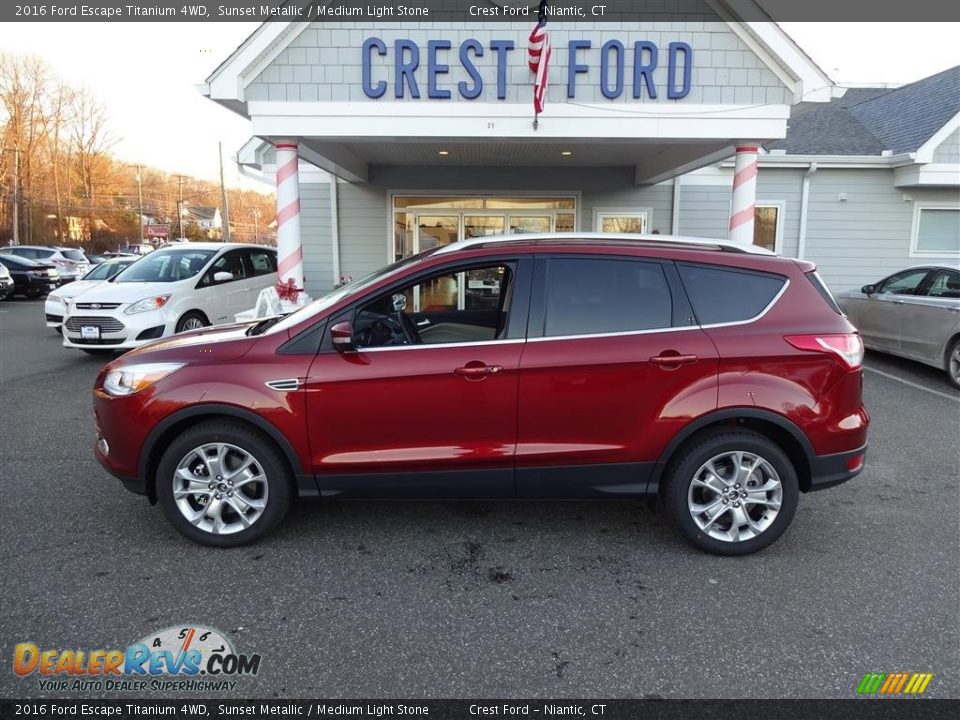 2016 Ford Escape Titanium 4WD Sunset Metallic / Medium Light Stone Photo #4