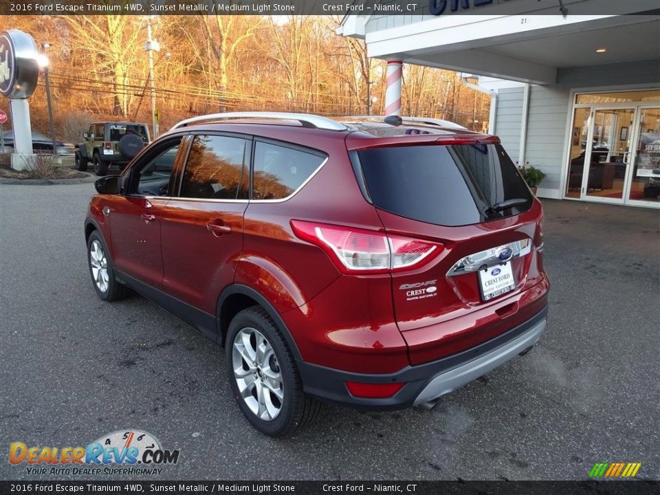 2016 Ford Escape Titanium 4WD Sunset Metallic / Medium Light Stone Photo #5