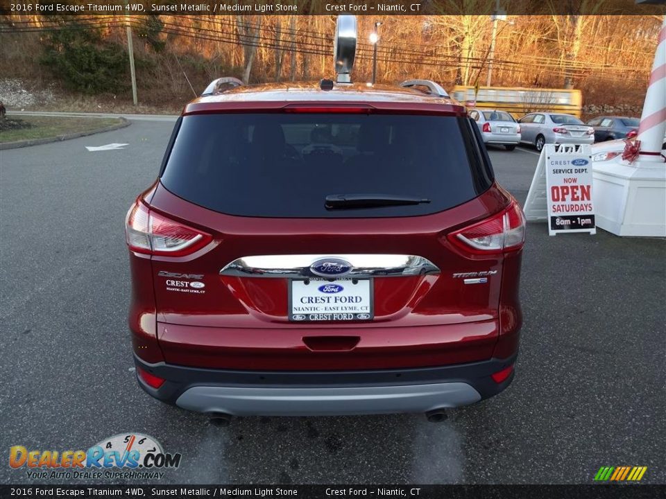 2016 Ford Escape Titanium 4WD Sunset Metallic / Medium Light Stone Photo #6