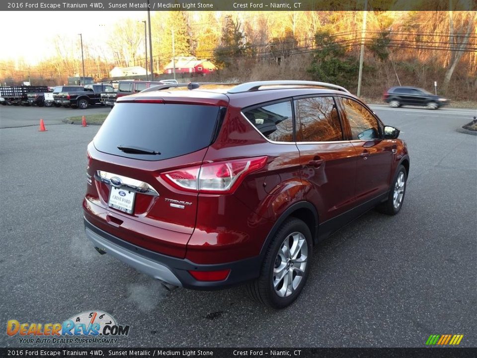 2016 Ford Escape Titanium 4WD Sunset Metallic / Medium Light Stone Photo #7