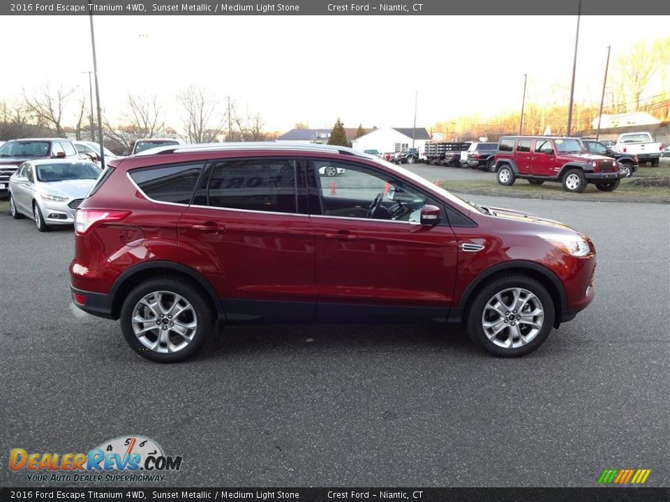 2016 Ford Escape Titanium 4WD Sunset Metallic / Medium Light Stone Photo #8