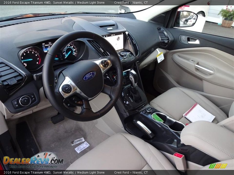2016 Ford Escape Titanium 4WD Sunset Metallic / Medium Light Stone Photo #12