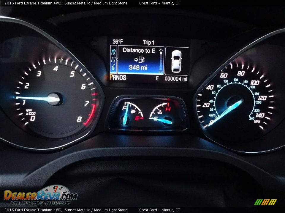 2016 Ford Escape Titanium 4WD Sunset Metallic / Medium Light Stone Photo #15