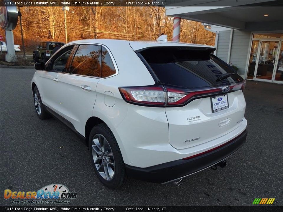 2015 Ford Edge Titanium AWD White Platinum Metallic / Ebony Photo #5