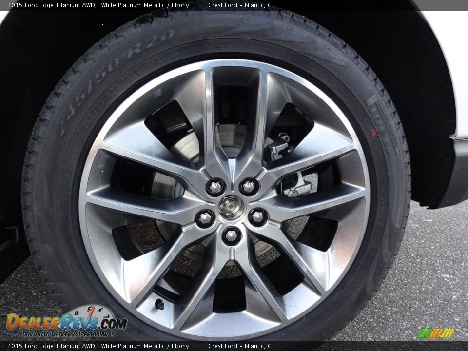 2015 Ford Edge Titanium AWD White Platinum Metallic / Ebony Photo #10