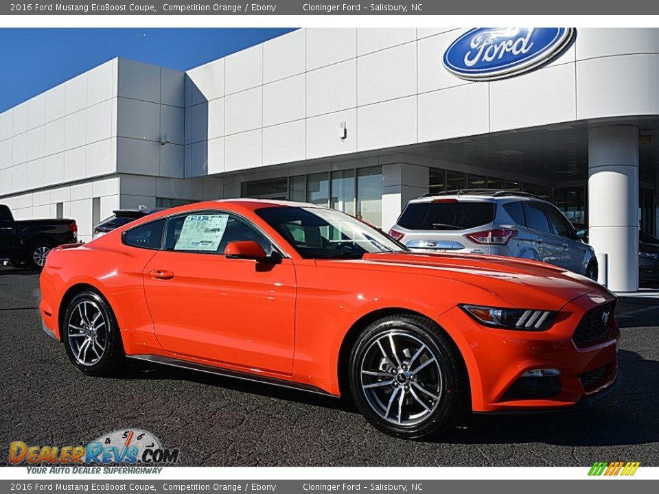 Front 3/4 View of 2016 Ford Mustang EcoBoost Coupe Photo #1
