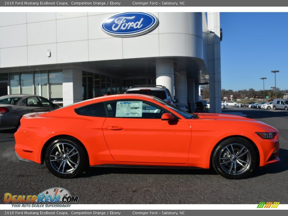2016 Ford Mustang EcoBoost Coupe Competition Orange / Ebony Photo #2