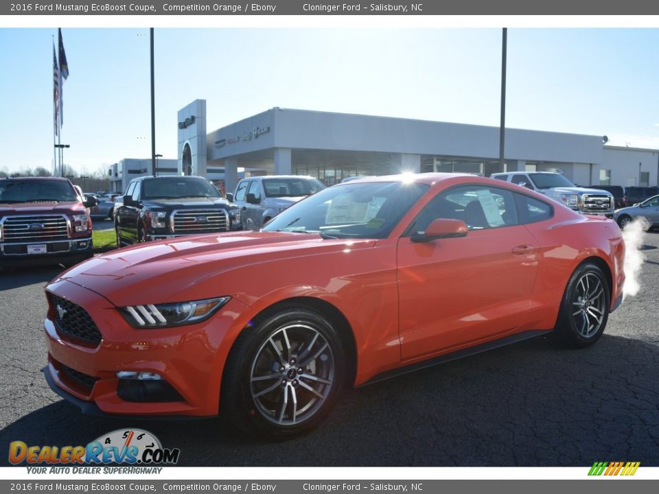 2016 Ford Mustang EcoBoost Coupe Competition Orange / Ebony Photo #3