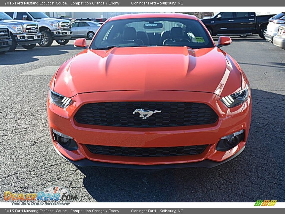 2016 Ford Mustang EcoBoost Coupe Competition Orange / Ebony Photo #4