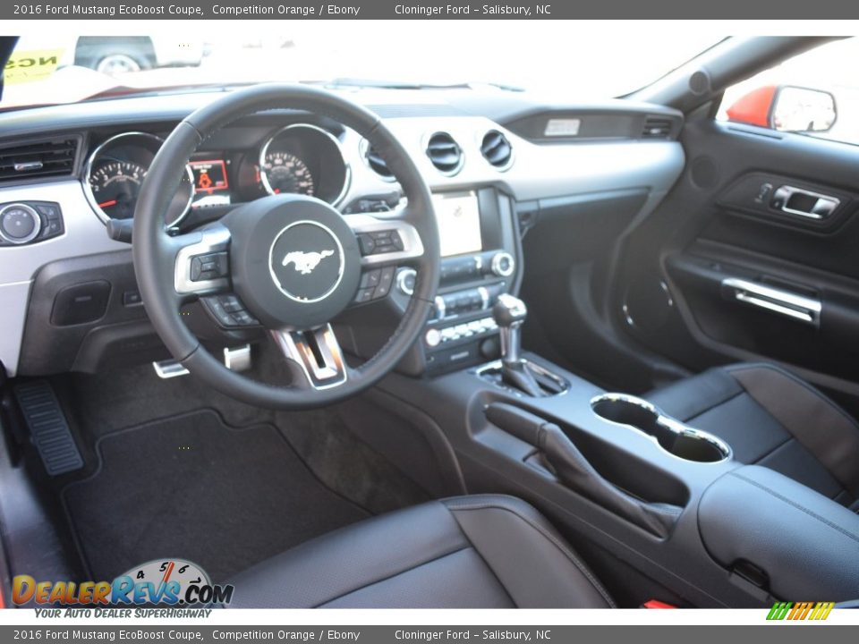 2016 Ford Mustang EcoBoost Coupe Competition Orange / Ebony Photo #8