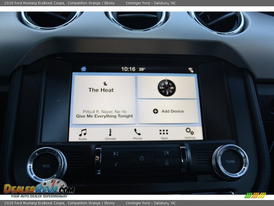 2016 Ford Mustang EcoBoost Coupe Competition Orange / Ebony Photo #10