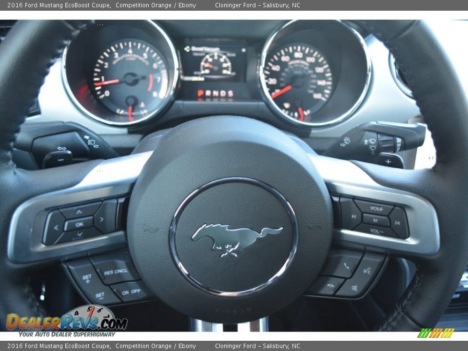 2016 Ford Mustang EcoBoost Coupe Competition Orange / Ebony Photo #17