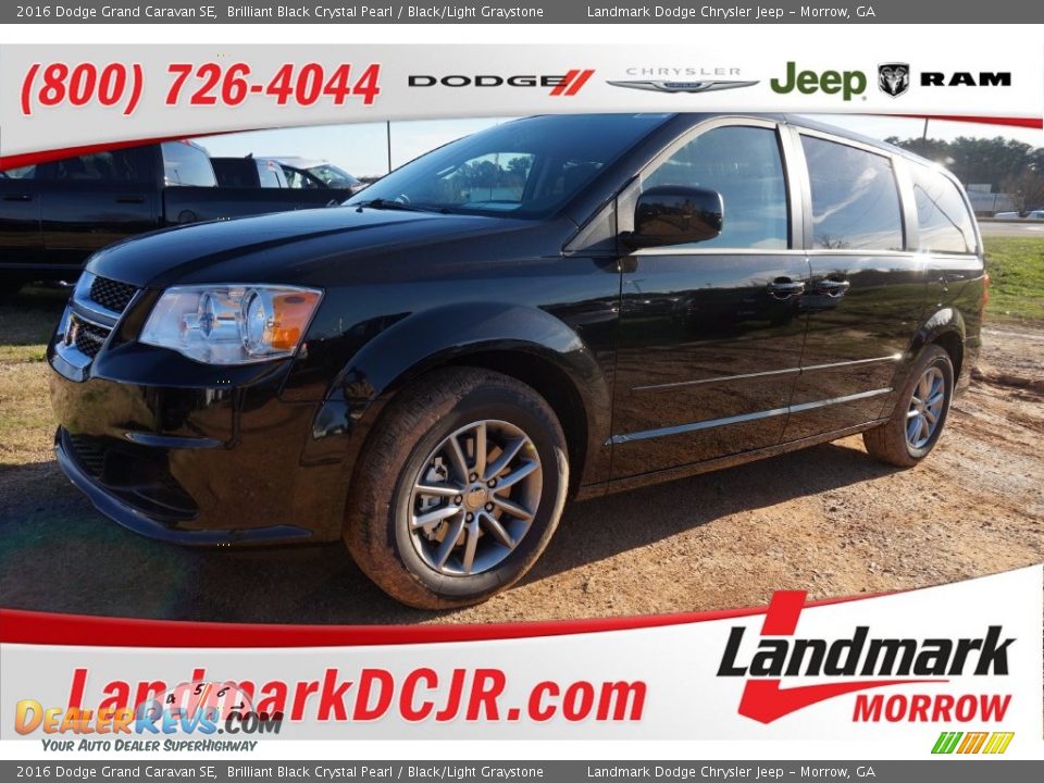 2016 Dodge Grand Caravan SE Brilliant Black Crystal Pearl / Black/Light Graystone Photo #1
