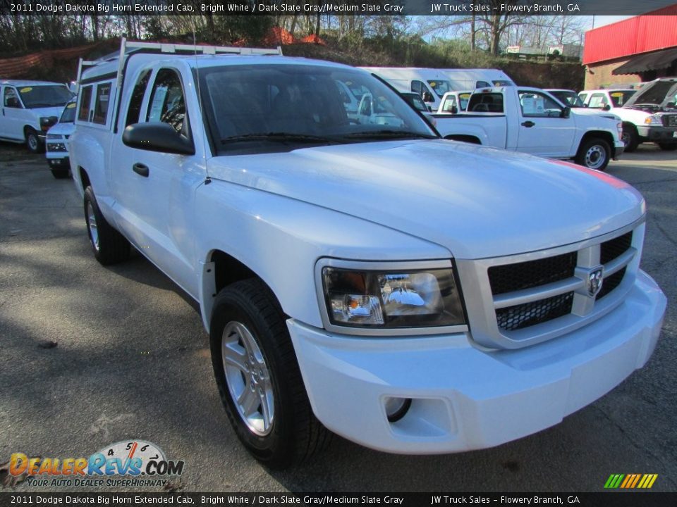 2011 Dodge Dakota Big Horn Extended Cab Bright White / Dark Slate Gray/Medium Slate Gray Photo #5