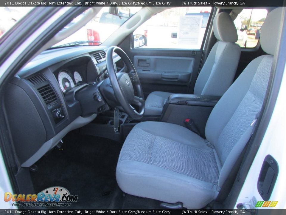 2011 Dodge Dakota Big Horn Extended Cab Bright White / Dark Slate Gray/Medium Slate Gray Photo #29