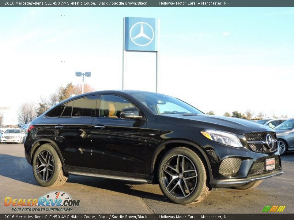 2016 Mercedes-Benz GLE 450 AMG 4Matic Coupe Black / Saddle Brown/Black Photo #3