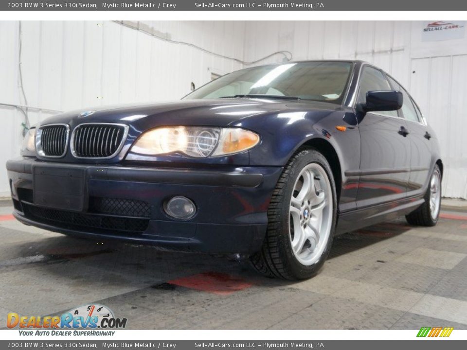 2003 BMW 3 Series 330i Sedan Mystic Blue Metallic / Grey Photo #3