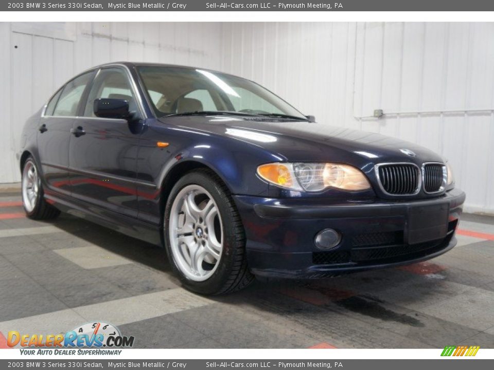 2003 BMW 3 Series 330i Sedan Mystic Blue Metallic / Grey Photo #5