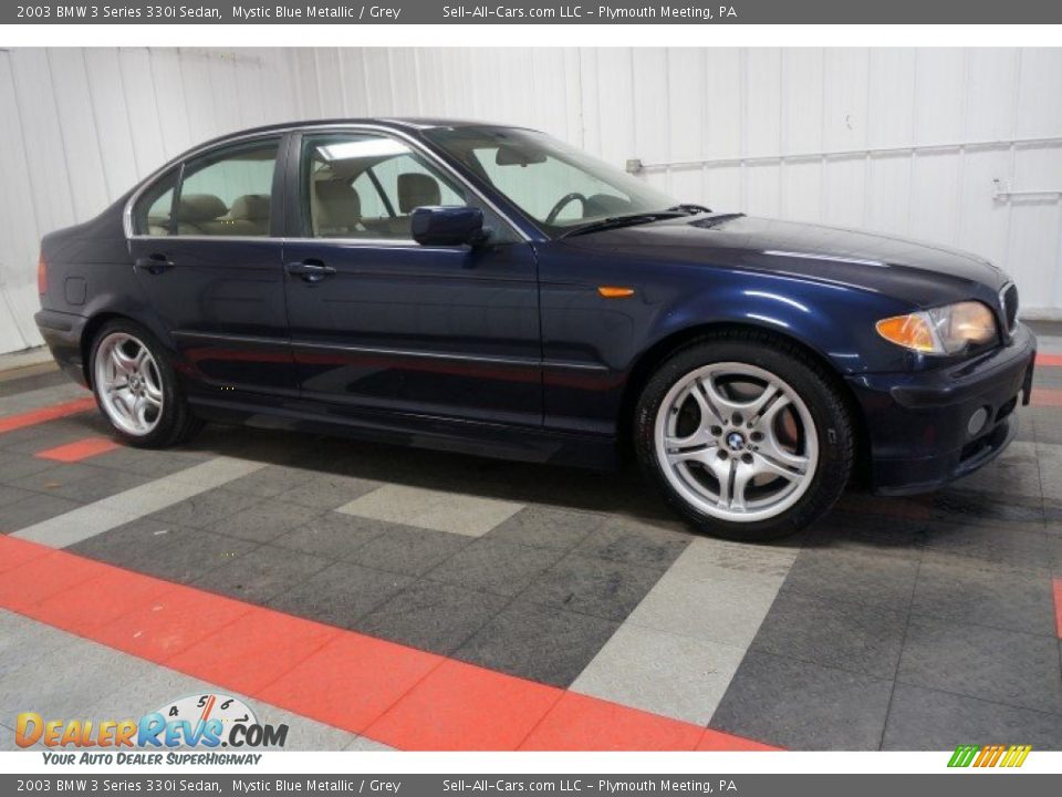 2003 BMW 3 Series 330i Sedan Mystic Blue Metallic / Grey Photo #6