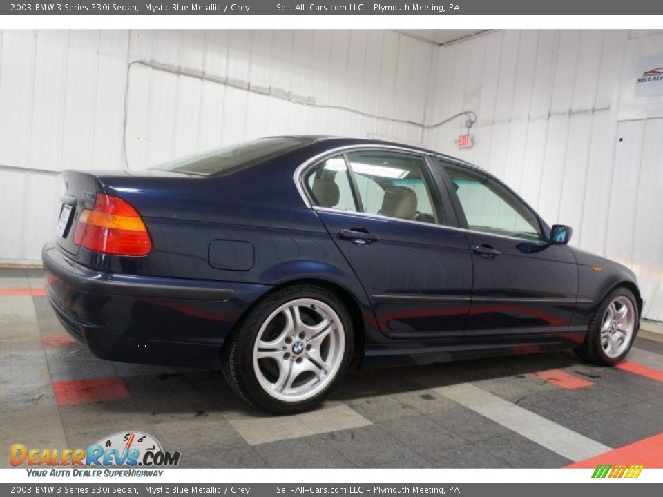 2003 BMW 3 Series 330i Sedan Mystic Blue Metallic / Grey Photo #7