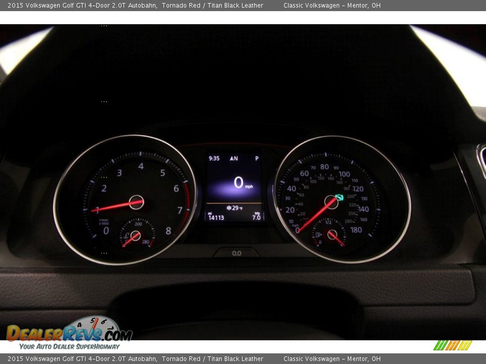 2015 Volkswagen Golf GTI 4-Door 2.0T Autobahn Tornado Red / Titan Black Leather Photo #7