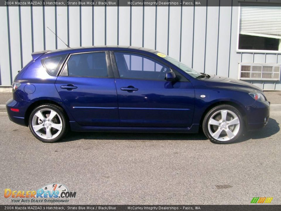 2004 Mazda MAZDA3 s Hatchback Strato Blue Mica / Black/Blue Photo #2