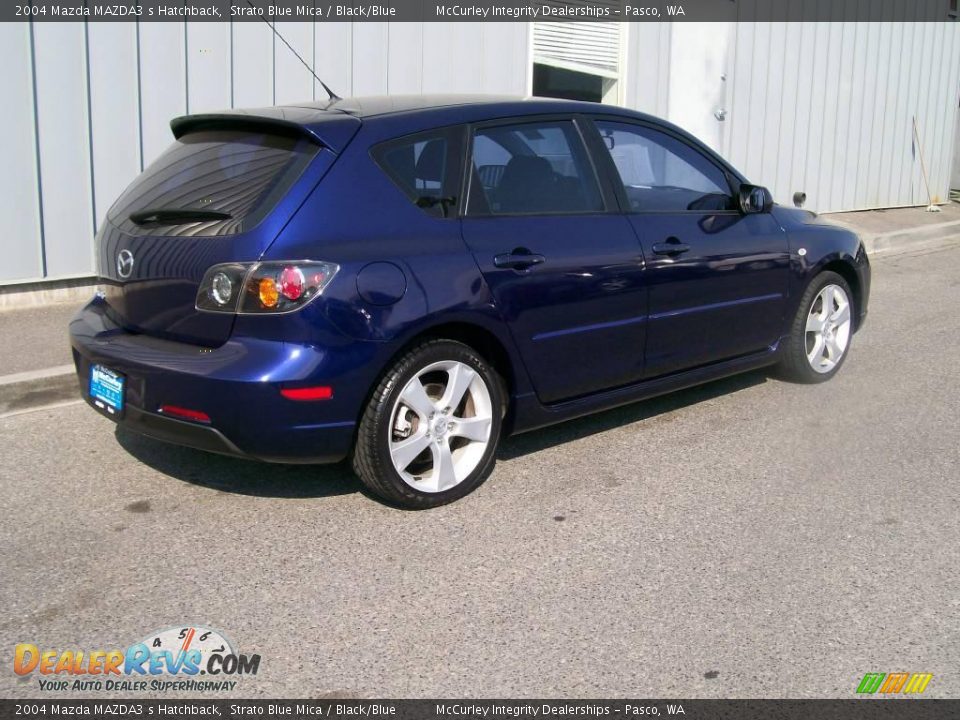 2004 Mazda MAZDA3 s Hatchback Strato Blue Mica / Black/Blue Photo #3