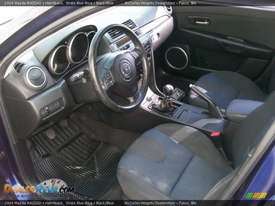 2004 Mazda MAZDA3 s Hatchback Strato Blue Mica / Black/Blue Photo #4