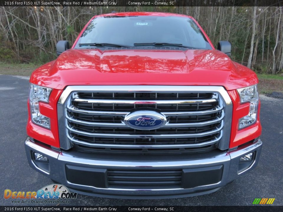 2016 Ford F150 XLT SuperCrew Race Red / Medium Earth Gray Photo #12