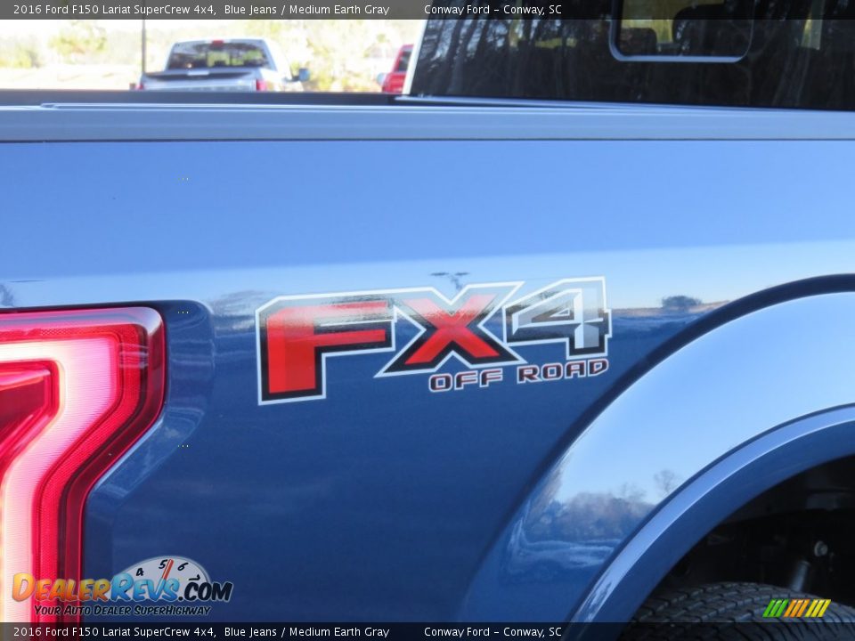 2016 Ford F150 Lariat SuperCrew 4x4 Blue Jeans / Medium Earth Gray Photo #4