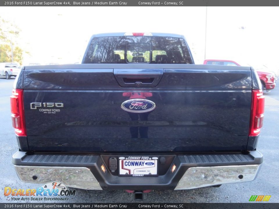 2016 Ford F150 Lariat SuperCrew 4x4 Blue Jeans / Medium Earth Gray Photo #5