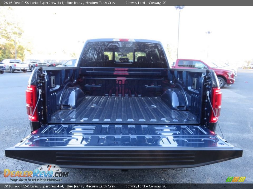 2016 Ford F150 Lariat SuperCrew 4x4 Blue Jeans / Medium Earth Gray Photo #6