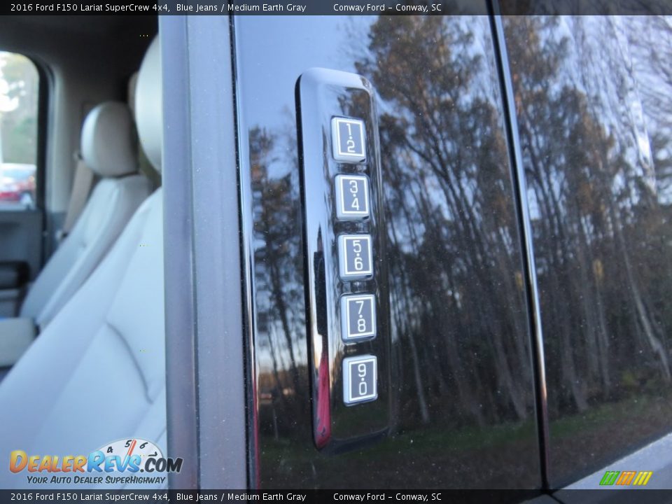 2016 Ford F150 Lariat SuperCrew 4x4 Blue Jeans / Medium Earth Gray Photo #10