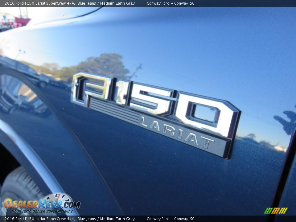 2016 Ford F150 Lariat SuperCrew 4x4 Blue Jeans / Medium Earth Gray Photo #11