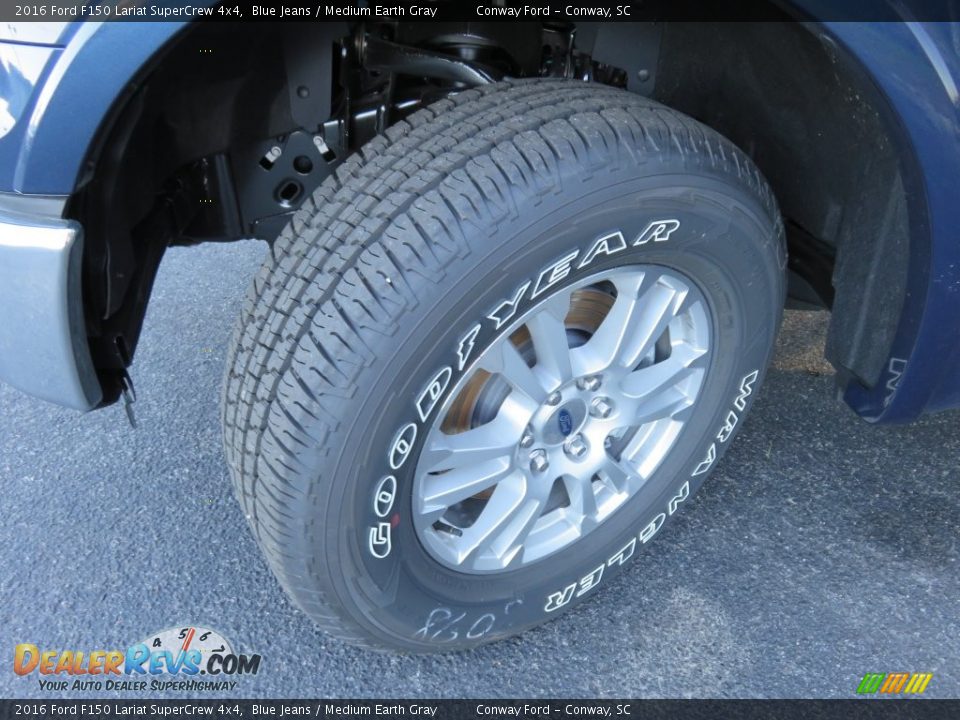 2016 Ford F150 Lariat SuperCrew 4x4 Blue Jeans / Medium Earth Gray Photo #15