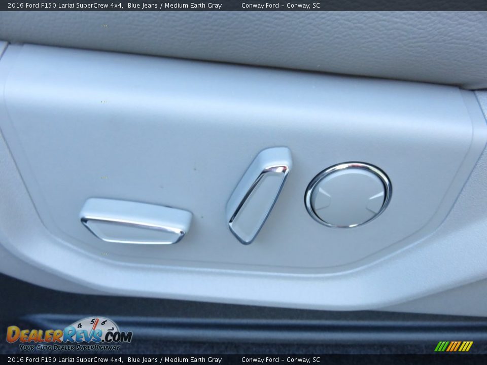 2016 Ford F150 Lariat SuperCrew 4x4 Blue Jeans / Medium Earth Gray Photo #17
