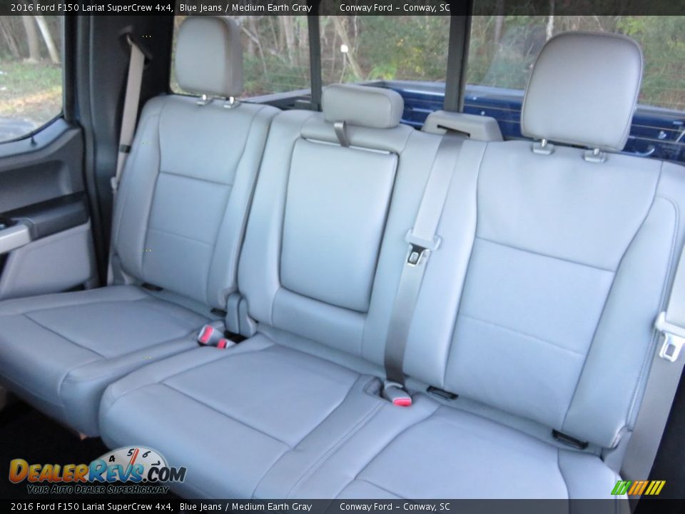 2016 Ford F150 Lariat SuperCrew 4x4 Blue Jeans / Medium Earth Gray Photo #19