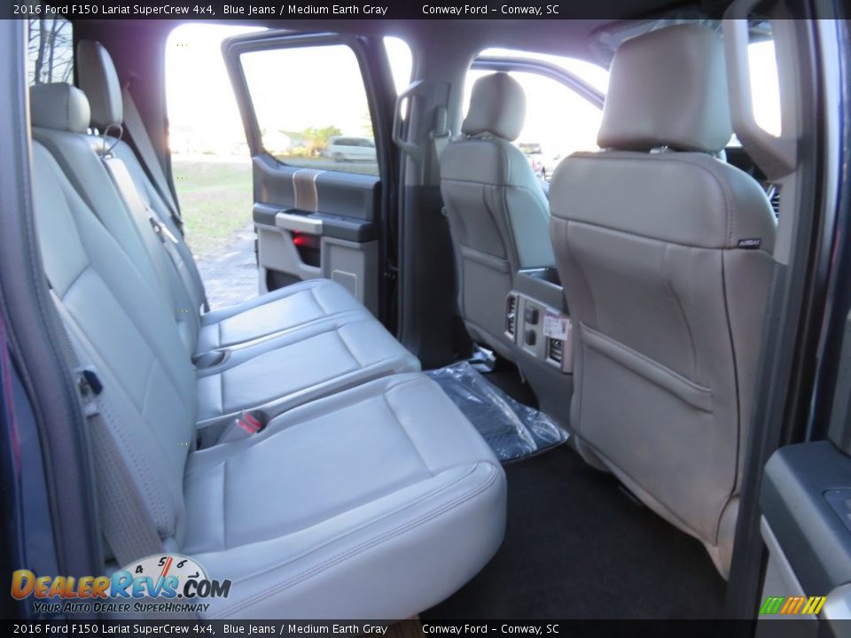 2016 Ford F150 Lariat SuperCrew 4x4 Blue Jeans / Medium Earth Gray Photo #21