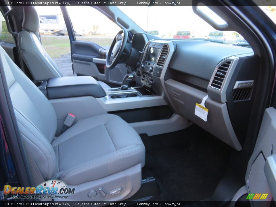 2016 Ford F150 Lariat SuperCrew 4x4 Blue Jeans / Medium Earth Gray Photo #22