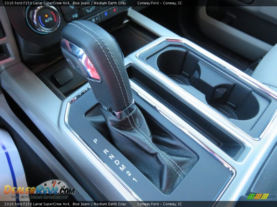2016 Ford F150 Lariat SuperCrew 4x4 Blue Jeans / Medium Earth Gray Photo #27